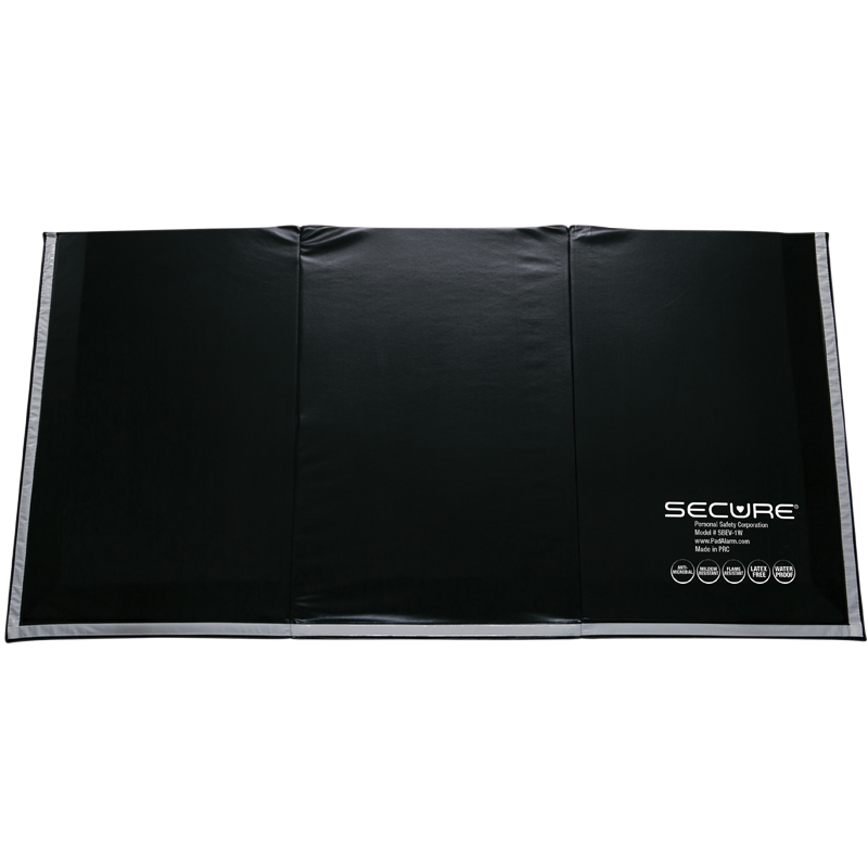 Secure Waterproof Beveled Edge Fall Safety Mat with Glow in Dark Edges SBEV-1W