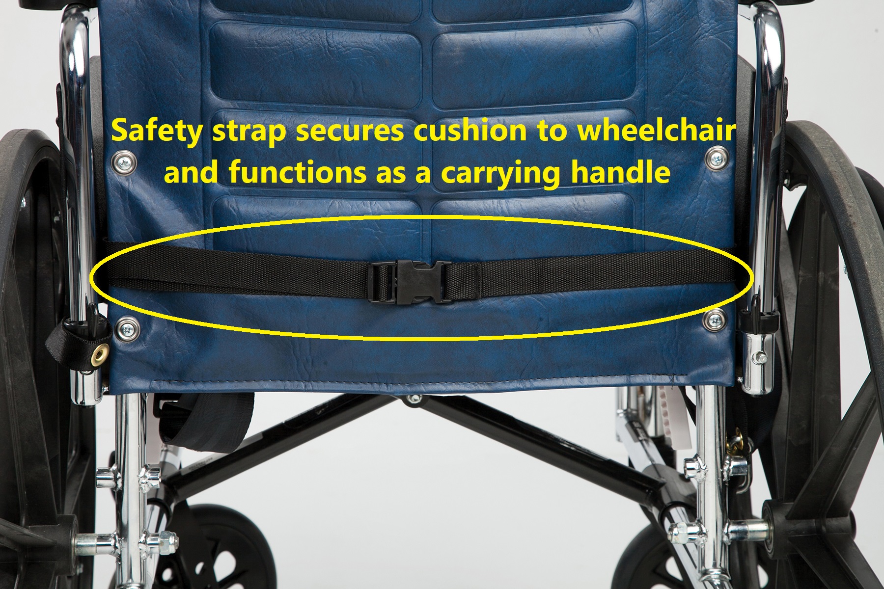 Secure® Comfort Gel Wheelchair Cushion with Safety Straps