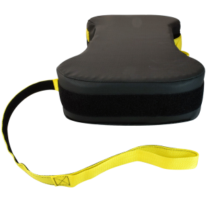 Secure Wheelchair Wedge Pommel Cushion with Safety Straps & Convex Bottom  for Seniors - Prevent Forward Sliding, Positioning, Transfer, Pressure